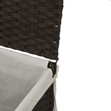 vidaXL Košara za perilo s pokrovom temno rjava 46x33x60 cm poli ratan | Shoptok.si
