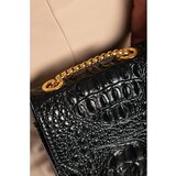 Fenzy Manjša Ročna Torbica Z Vzorcem Krokodilje Kože, Črna | Shoptok.si