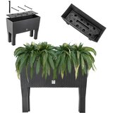 KADAX Vrtni lonec za rože + vstavljivo korito za rože na nogah Antracit 60 cm, (5000346426) | Shoptok.si