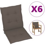vidaXL Jastuci za vrtne stolice 6 kom smeđe-sivi 100 x 50 x 3 cm Cijene