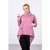 Kesi Sweatshirt with long back and hood dark pink Cijene