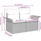  Vrtni kauč s jastukom 141 x 62 x 69 cm poliratan | shoptok.hr