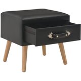 The Living Store Nočna omarica umetno usnje 40x35x40 cm črna - Nočna Omarica, (21420905) | Shoptok.si