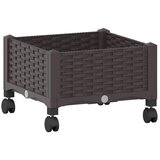  Vrtni saksija s kotačima Smeđa 40 x 40 x 29 cm PP - Smeđa 40 x 40 x 23 cm s kotačima | shoptok.hr