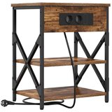  Noćni ormar s policom 2 pcs Dimljeni hrast 41 x 31 x 51 cm | Eponuda.com