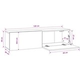  Zidni TV ormarić smeđi hrast 120x30x30 cm konstruirano drvo | shoptok.hr