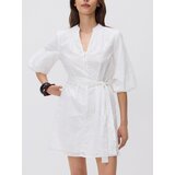 Reserved Rupičasta mini haljina - bijela | shoptok.hr