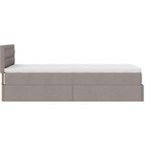  Otomanski okvir kreveta s madraca smeđesivi 100x200cm tkanine | shoptok.hr