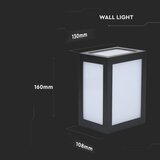  LED spoljašnje zidno svetlo LED/12W/230V 4000K IP65 crno | Eponuda.com