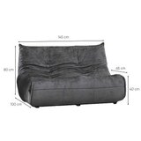Atelier Del Sofa 2-Seat sofa bocek dark grey | Eponuda.com
