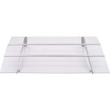 Maison Chic Nadstrešek - Senčniki za vrata srebrn in prozoren 120x90 cm polikarbonat, (22040042) | Shoptok.si