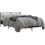  Okvir kreveta boja hrasta 120x200 cm konstruirano drvo i metal | shoptok.hr