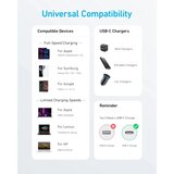 Anker 322 USB tip-C na USB tip-C kabl M/M 1.8m, 60W, pleteni, crni Cene