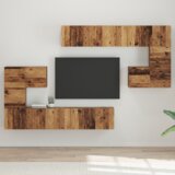 vidaXL Komplet TV omaric 8 pcs Staro les Srednja 30.5 x 30 x 30 cm | Shoptok.si
