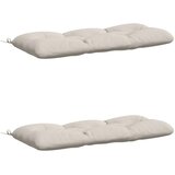  Jastučići za klupe VIANEN 2 kom. 100% poliester Bijela - Bijela 130 x 50 x 12 cm | shoptok.hr