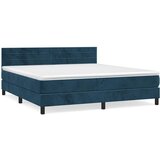  Krevet s oprugama i madracem tamnoplavi 160x200 cm baršunasti | shoptok.hr