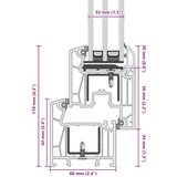  Podrumski prozor RISOR 60x80 cm Okretno-nagibni DIN lijevi antracit - Antracit 60 x 80 cm (troslojni) 1 Naginjanje i okretanje | shoptok.hr