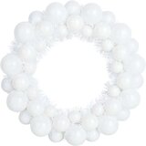 vidaXL Vijenci s božićnim kuglicama 2 pcs Bijelo 33 x 33 x 7 cm | shoptok.hr