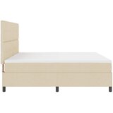 Krevet s opruga kutije s LED trakama Krema 200 x 200 cm tkanina | Eponuda.com