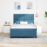  LED Box Spring Krevet Tamno plava 140 x 190 cm Baršun | shoptok.hr
