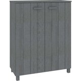 Ormarić za cipele HAMAR tamnosivi 85x40x108 cm masivna borovina | shoptok.hr