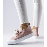 Gemre Pink sneakers made of Polaire elastic material | Shoptok.si