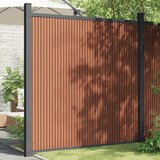 vidaXL Ograjni panel z 2 stebričkoma rjav 180x186 cm WPC cene