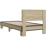  Okvir za krevet boja hrasta 75x190 cm konstruirano drvo i metal | Eponuda.com
