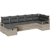 vidaXL Vrtna sedežna garnitura 7 pcs Svetlo siva 287 x 122 x 85 cm, (5000085061) | Shoptok.si
