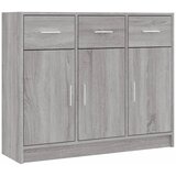  Komoda sivog hrasta sonome 91x28x75 cm od konstruiranog drva | shoptok.hr