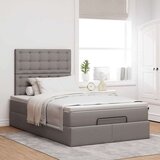vidaXL Otomanski posteljni okvir z vzmetnico taupe 120x190 cm blago, (21610246) | Shoptok.si