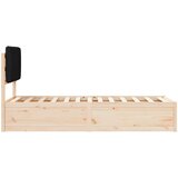  Krevetni okvir s tapiciranim uzglavljem Crna 75 x 190 cm | shoptok.hr