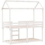  Pograd s streho bel 90x190 cm trdna borovina, (21243059) | Shoptok.si