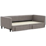 Dnevni krevet na razvlačenje smeđesivi 100 x 200 cm od tkanine | shoptok.hr
