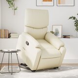 Maison Chic Naslanjač - Relax naslanjač s funkcijo vstajanja krem umetno usnje, (22042112) | Shoptok.si