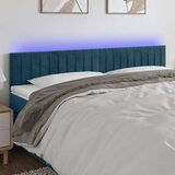  LED uzglavlje tamnoplavo 200x5x78/88 cm baršunasto | shoptok.hr