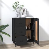  Komoda crna 69,5 x 34 x 90 cm od konstruiranog drva | shoptok.hr