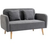 Nesta 2-sedežna zofa Loveseat z blazinami, nastavljivi nasloni za noge, žametni poliester, gumijast les, pena, tekstilna prevleka, (5000493842) Slike