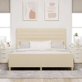 Postelja v kremni barvi - 180x200 cm iz blaga, (22049419) | Shoptok.si