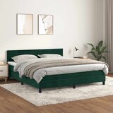  Krevet s oprugama i madracem tamnozeleni 160x200 cm baršunasti | shoptok.hr
