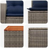  Set sofe 8 kom. Siva i tamnoplava Poli Rattan i čelik | shoptok.hr