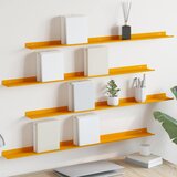  Lebdeća polica Zidne 4 pcs Žuta 100 x 9 x 2,5 cm Čelik | shoptok.hr