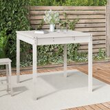  Vrtni stol bijeli 82,5 x 82,5 x 76 cm od masivne borovine | shoptok.hr