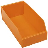  Pregibna regalna posoda iz umetne mase, DxŠxV 300 x 150 x 100 mm, oranžna, DE 25 kosov Cene