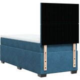 Box spring krevet s madracem plavi 90x200 cm baršunasti | shoptok.hr