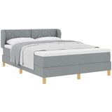 vidaXL Krovni ležaj s madracem svijetlosivi 160x200 cm tkanina | shoptok.hr