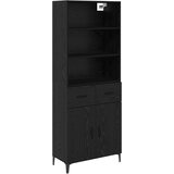  Highboard Crni hrast 69,5 x 34 x 180 cm Konstruirano drvo | shoptok.hr