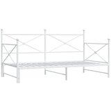 vidaXL Dnevna postelja s skrinjo brez ležišča Bela 100x190 cm Jeklo, (21790906) | Shoptok.si