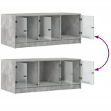  Stolić za kavu sa staklenim vratima boja betona 102x50x42 cm | Eponuda.com