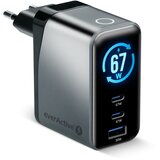 EverActive Charger GaN 1 x USB, 2 x USB-C Quick Charge 4+ 67W black Cijene